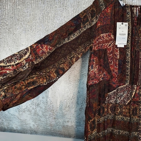 ZARA Printed midi dress - Picture 9 of 9